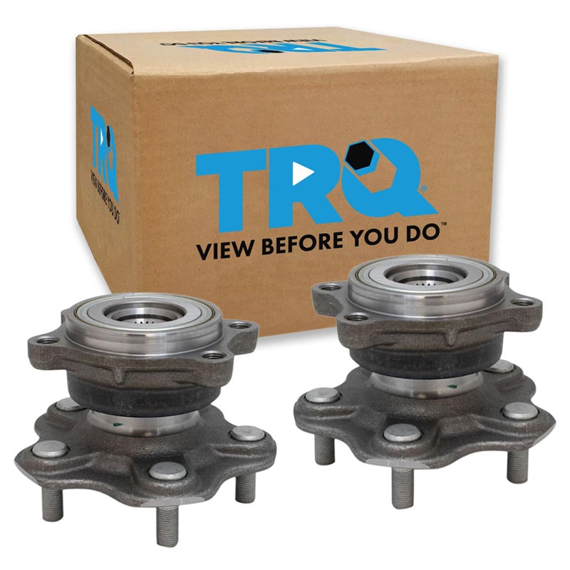 TRQ Rear Driver and Passenger Side Wheel Bearing and Hub Assembly Set 2 Piece Compatible with 2003-2006 Infiniti G35 2007 G35 Coupe 2003-2009 Nissan 350Z - Image 1